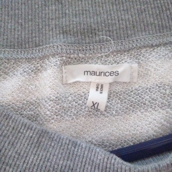 Maurices Gray & White French Terry Striped Tunic - Picture 5 of 5